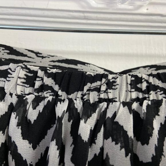 Sans Souci Safari Sheer Black & White Zig Zag, Wide Leg Pants, Size X-Small - Picture 6 of 6